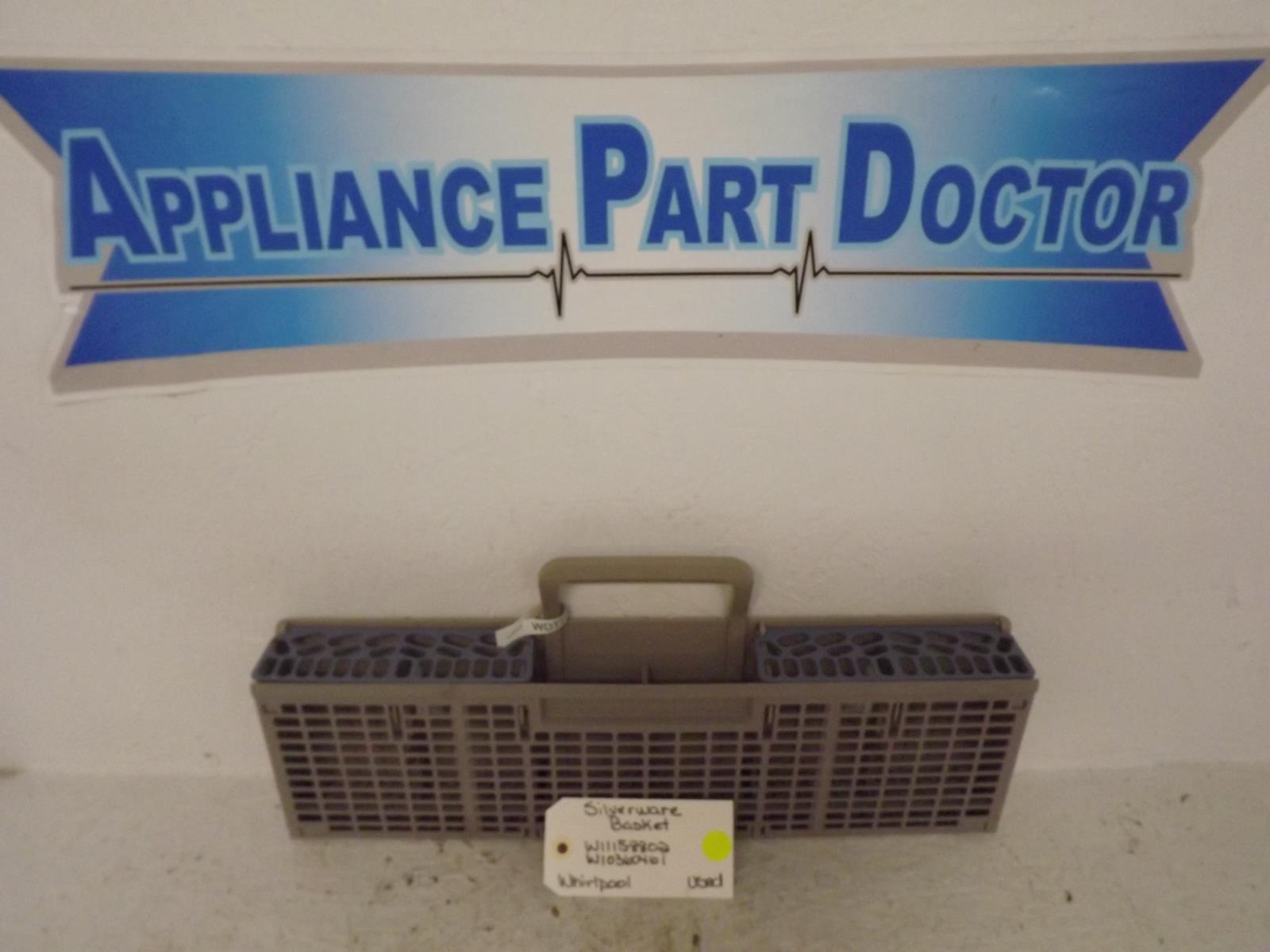 Whirlpool Dishwasher W11158802 W10360461 Silverware Basket Used Whirlpool Dishwasher W11158802 W10360461 Silverware Basket Used